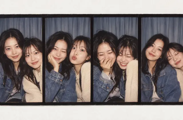 빈티지 네컷사진 분위기 참고 이미지